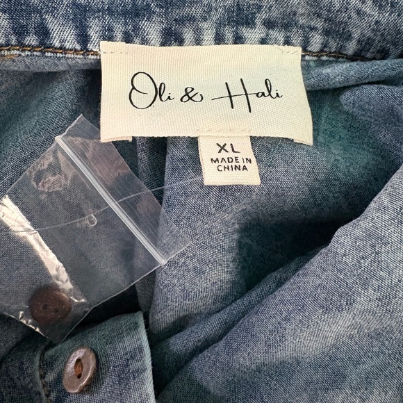 Oli & Hali NWT Acid Wash Tencel Maxi Dress - Picture 5 of 7